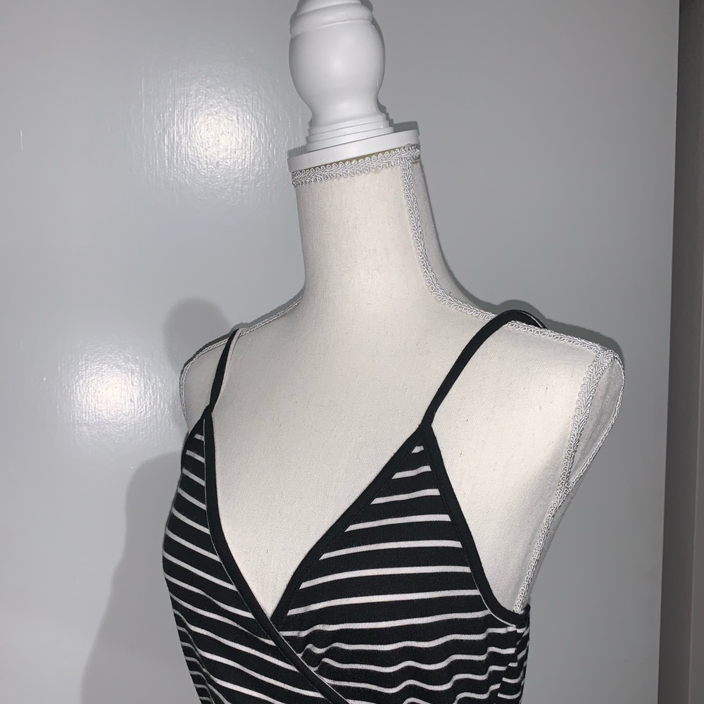 Black striped summer dress
